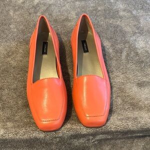 Array Coral Color Women's Leather Flats Loafers